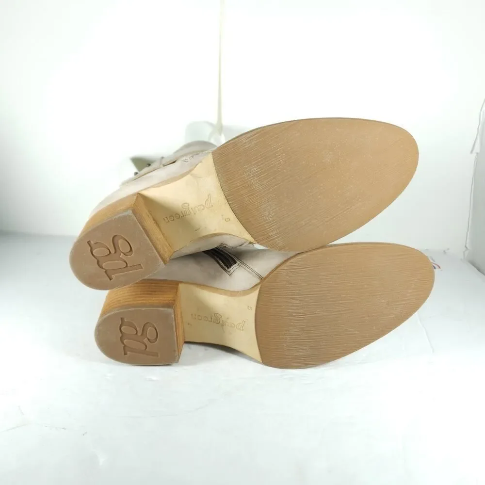 PAUL GREEN Women's Sherida US7,5 AU5 Taupe Nubuck Suede Heel Ankle Booties
